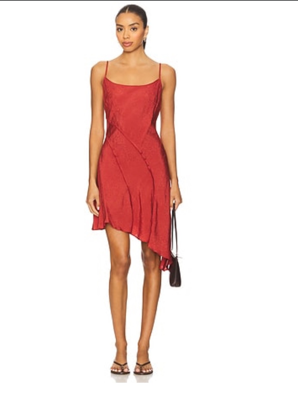 Astr The Label Chelsie Dress in Deep Red Size Medium